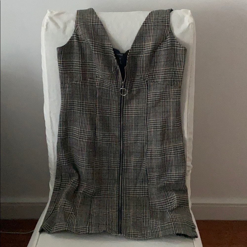 Plaid jumper dress
